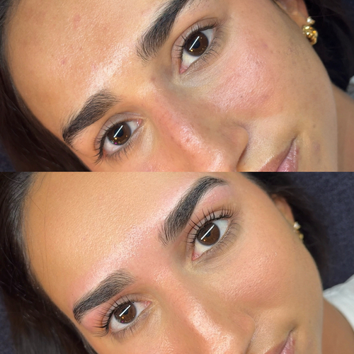 Korean lash lift and tint with brow shaping