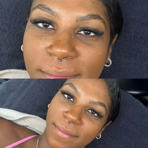 Wispy natural volume lash extensions